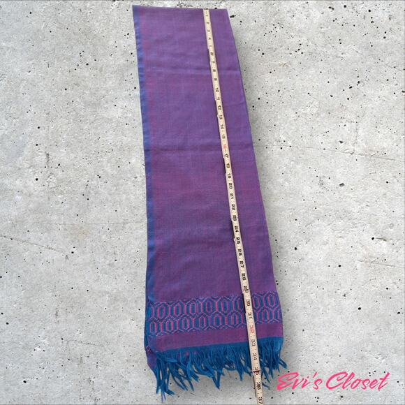 Ethiopian Vintage Hand Woven Shawl Pashmina Scarf TableRunner With Tassels - Picture 9 of 10